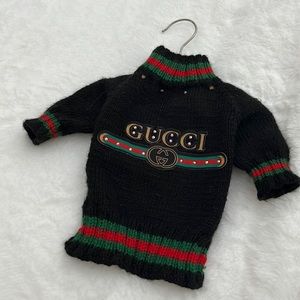 Designer inspired dog sweater